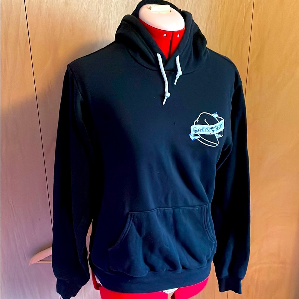 Girrlscout black hoodie with fortune cookie graphic